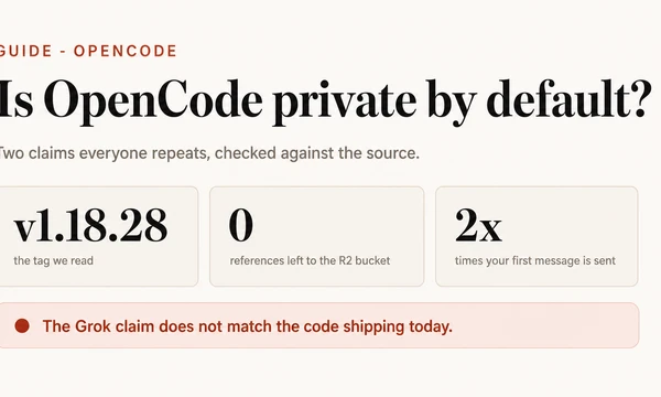 Is OpenCode private by default? Reading the source